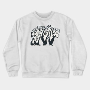 bear tree illustration Crewneck Sweatshirt